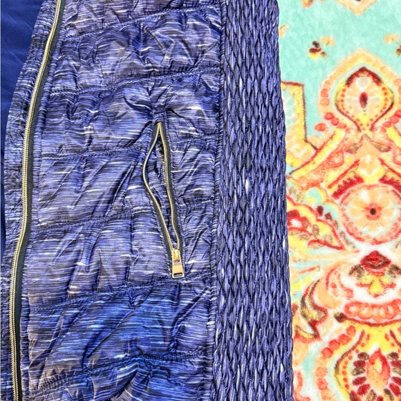 Workshop Republic/ Navy w Dark Purple vibes- Workshop Texured Puffer Vest  Sz Sm - Picture 7 of 16